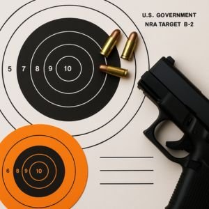 Avaliação de tiro com instrutor credenciado em stand no Rio de Janeiro.