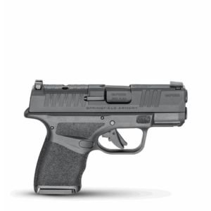 Pistola Springfield Hellcat em .380 ACP vista lateral com mira trítio e ranhura para red dot — ideal para porte velado